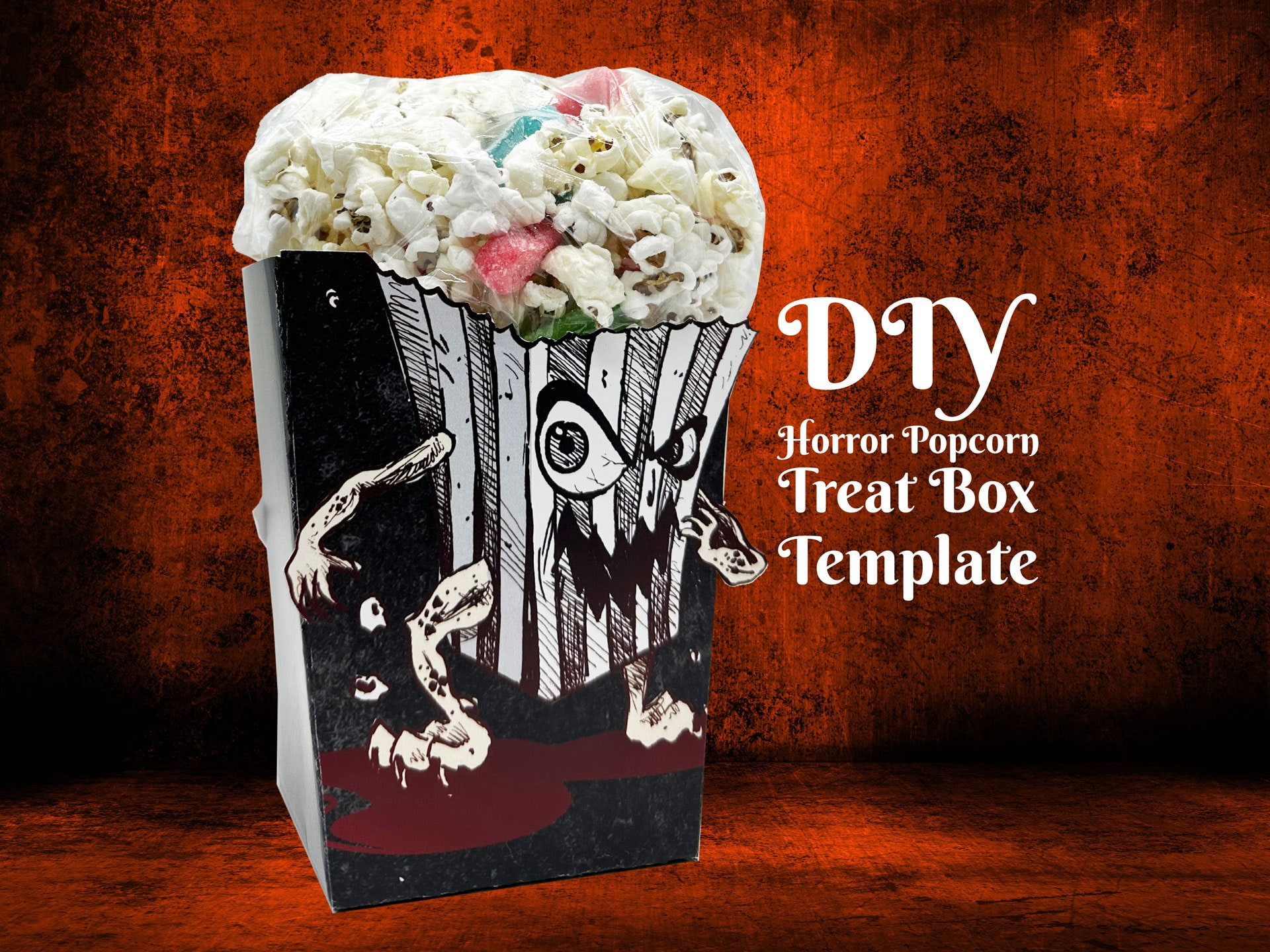 Halloween Popcorn Treat Box