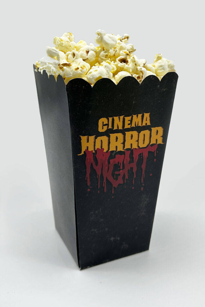 Free Halloween Horror Night Popcorn Box DIY template