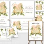 Perfect Pear Twin Baby Shower Editable Templates